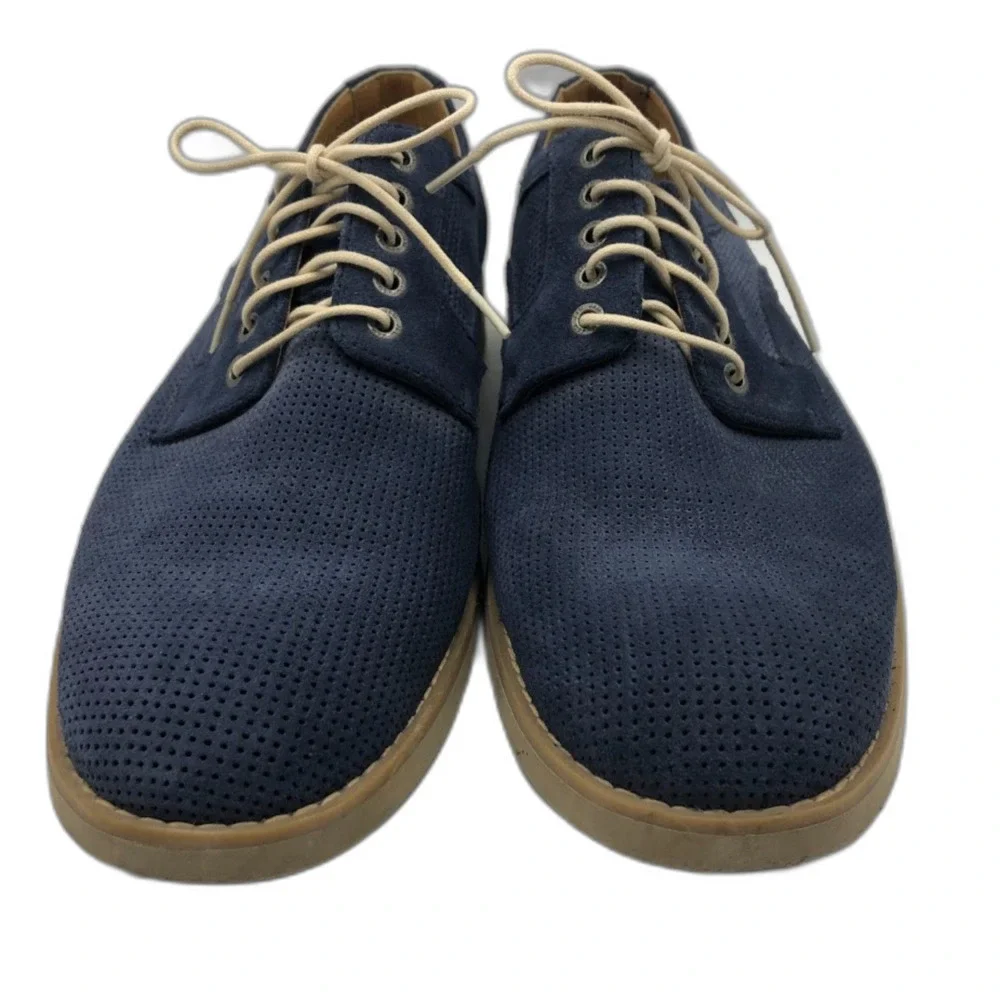 Johnston & Murphy Men's 10.5M Blue Oxford Lace Up Business Casual Comfort Shoes